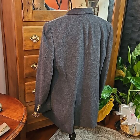 Lauren Ralph Lauren Gray Wool/Cashmere blend long jacket size 14W - Picture 8 of 14